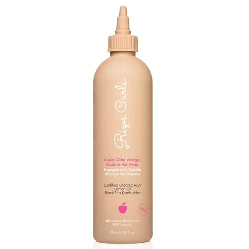 Rizos Curls Apple Cider Vinegar Scalp Hair Rinse Clarifies to Remove Product Buildup Balance Oils Revive Hair Scalp Enhances Softness Shine 10 oz
