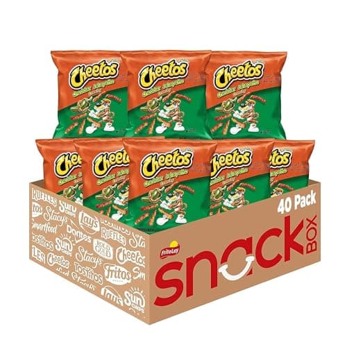 Cheetos Cheese Flavored Snacks Cheddar Jalapeno Crunchy 1 Ounce Pack of 40