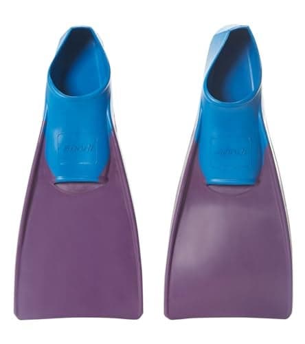 Sporti AdultKids Short Swim Fins Floating Fin for Swimming Snorkeling Swim Flippers for Training PurpleBlue Youth 34 W 5