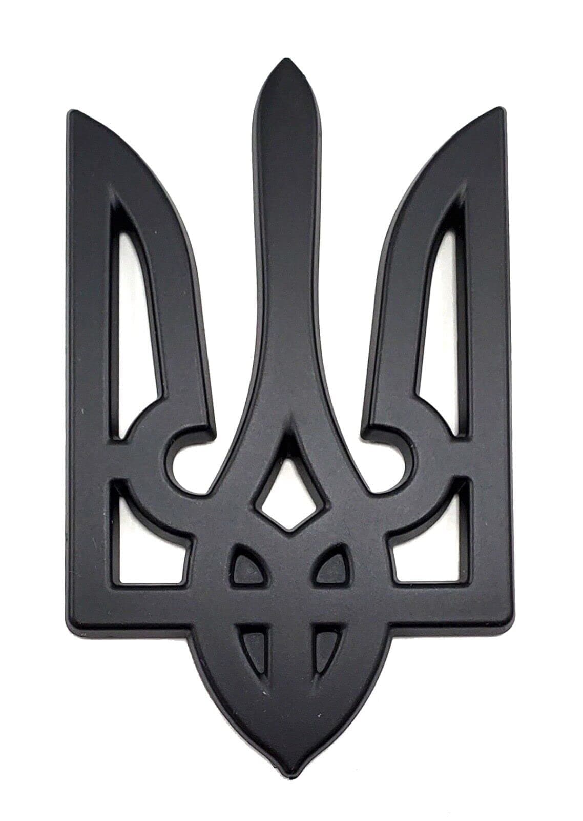 Black Tryzub Ukrainian Trident car Emblem 3D Sticker Auto Decal Sticker Symbol of Ukraine 3.5" Tall