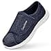 Gmedonm Mens Wide Width Shoes with Easy Put On Adjustable Lightweight for Diabetic Edema Bunions Arthritis Swollen Feet Elderly Walking Widening Shoes Blue