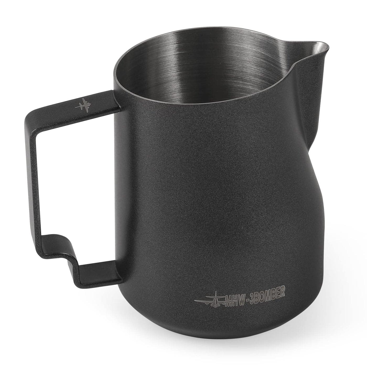 MHW3BOMBER Milk Frothing Pitcher 450ml152oz Milk Frother Cup Espresso Steaming Pitcher Stainless Steel Milk Frother Cup Barista Latte Art Round Spout Milk Jug P6005MBOS