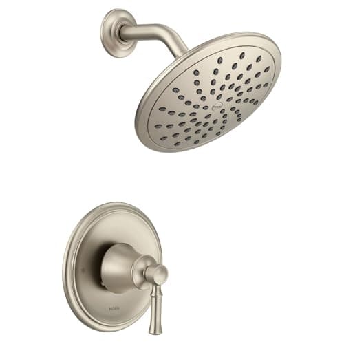 Moen T2282EPBN Dartmoor Shower Only System with Rainshower Showerhead without Valve, Brushed Nickel