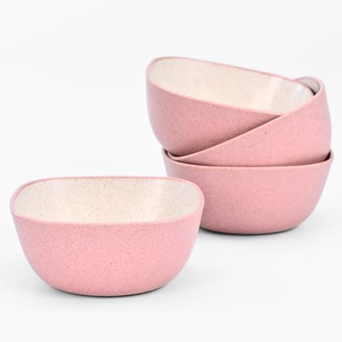 Eha Earth-Friendly Small Soup Bowl | Ice Cream Bowl | Dessert Bowls | 300 ml | Made with Bamboo Fibers & Rice Husk | Microwave Safe Bowl | Serving Bowl Set of 4 | Innocent