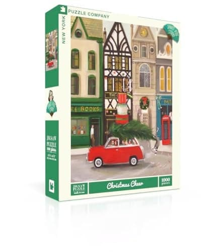 New York Puzzle Company Janet Hill Christmas Cheer 1000 Piece Jigsaw Puzzle for Family Game Nights by Janet Hill