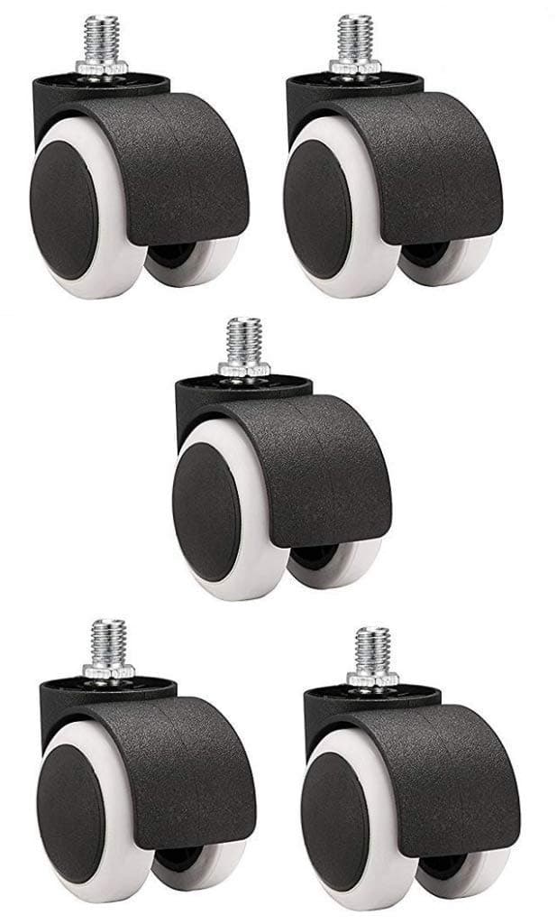 KITHANIA Office revolving chair study computer gaming chair wheels caster accessories parts, wheels Set of 5