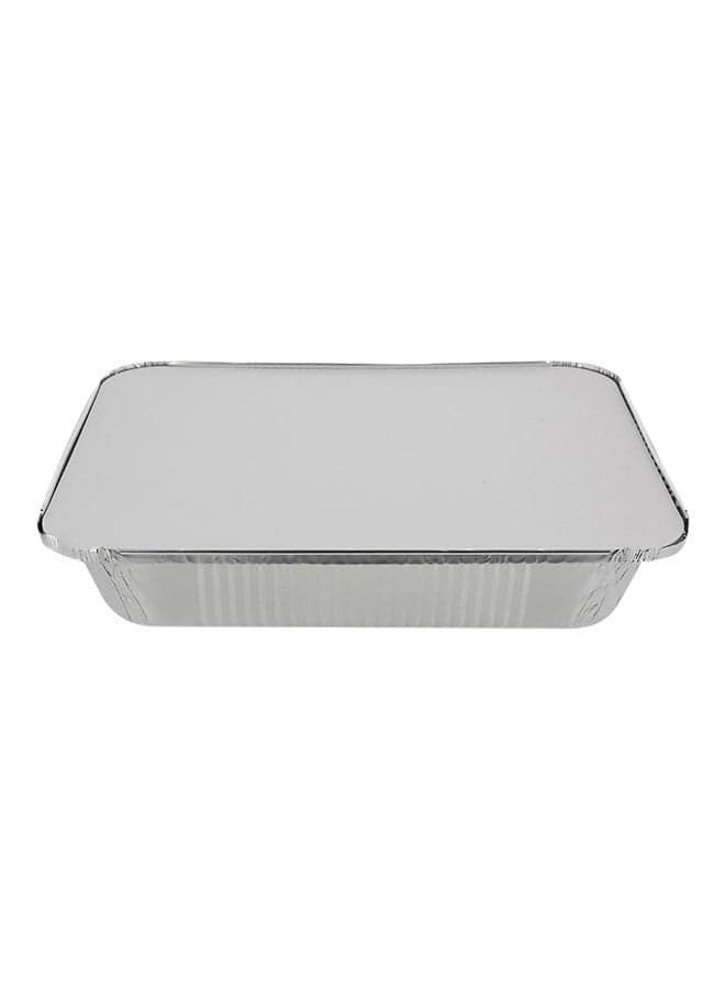 10-Piece 131 Extra Thick Food Storage Lid Container Silver/White