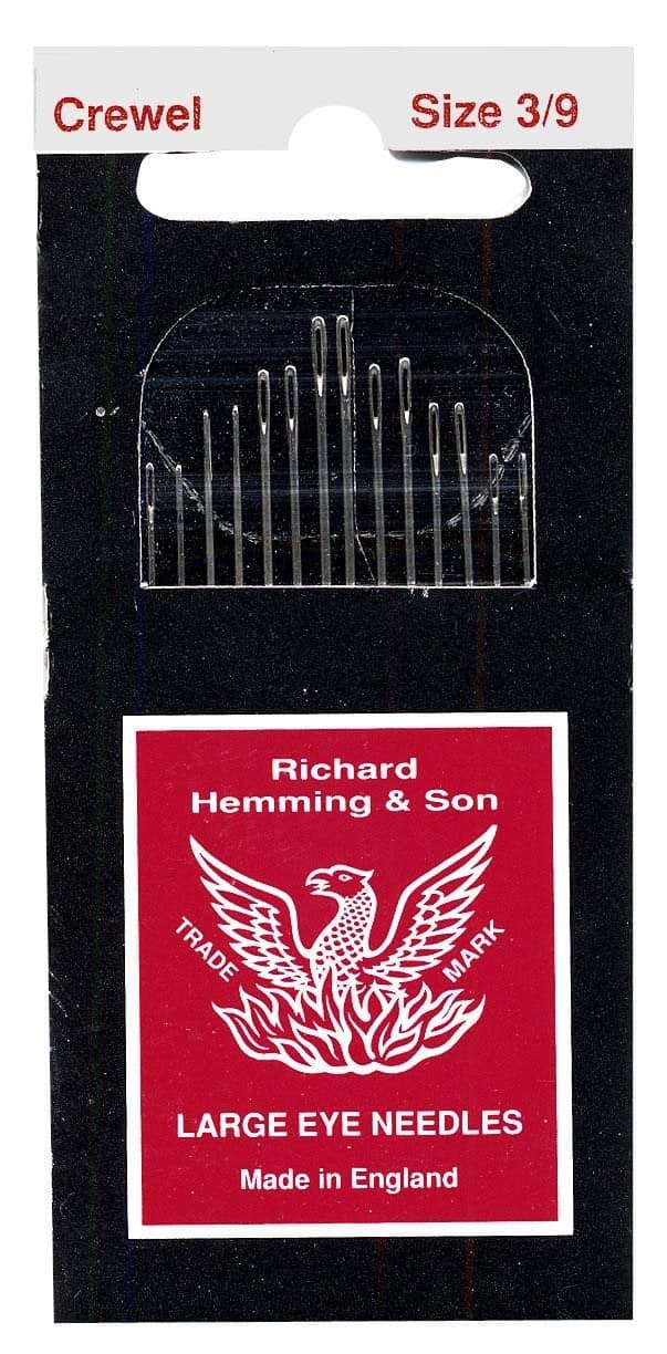 Colonial Needle HW235-3-9 Richard Hemming Embroidery/Crewel Needle, Size 3-9