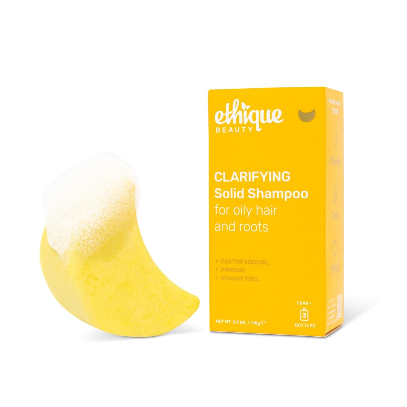 Ethique Clarifying Shampoo Bar for oily hair with Castor Oil PlasticFree Vegan CrueltyFree 388 oz Formerly St Clements