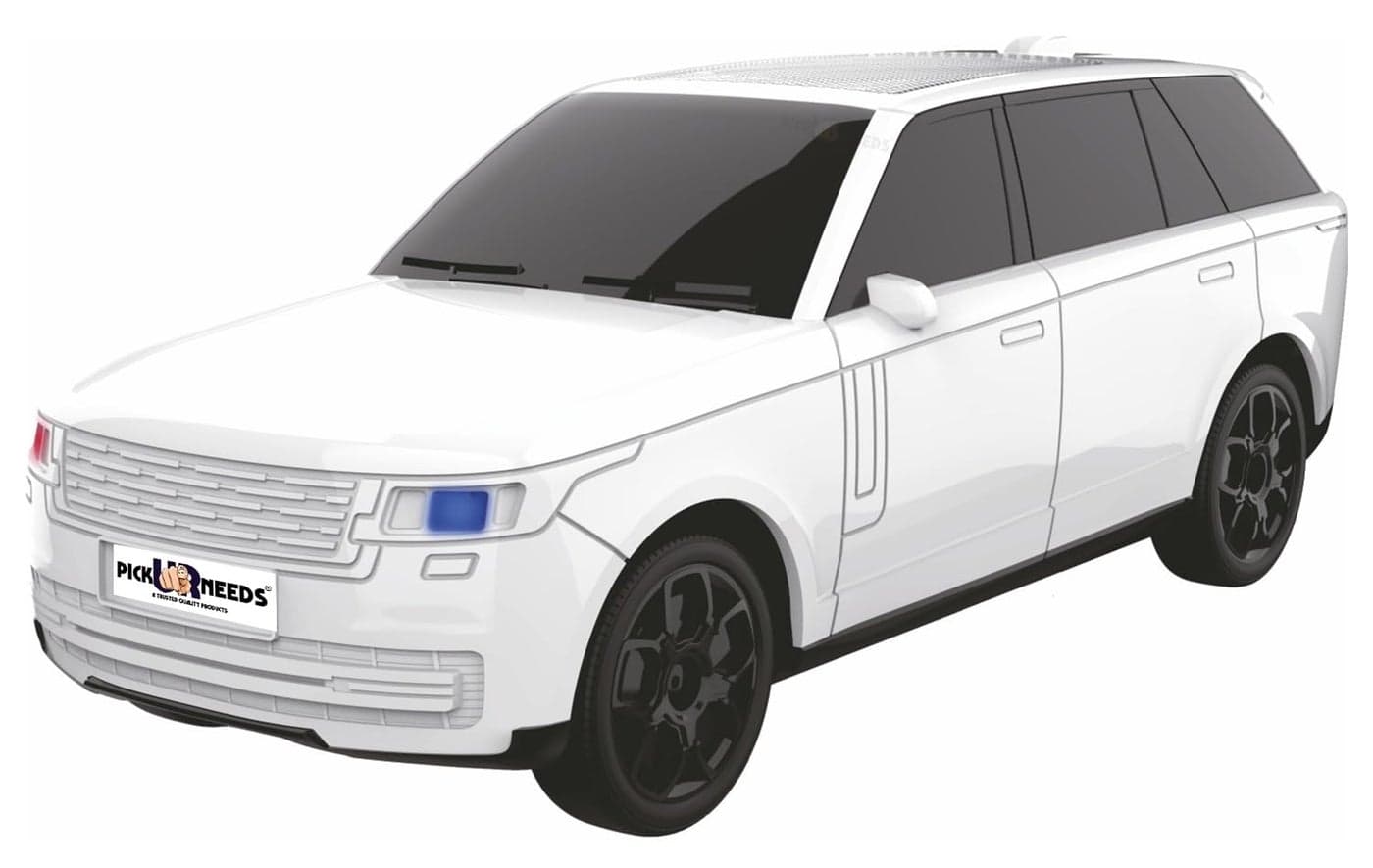 Pick Ur Needs Car Design Wireless Speaker USB/TF Card/FM Support RGB Light 1200mAh Battery 10 W Car Toy Design Bluetooth Speaker (White)