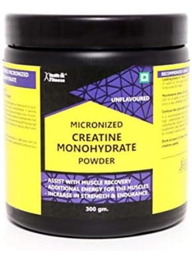 Healthvit Fitness Micronized Creatine Monohydrate Powder - 300 g