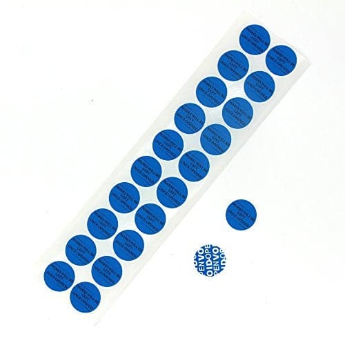 Solitary Walker 200Pcs Tamper Evident Security Void Stickers Diameter 1 inch Round Blue Complete Transfer Tamper Proof Labels Safety Torn up Invalid Seals Tape