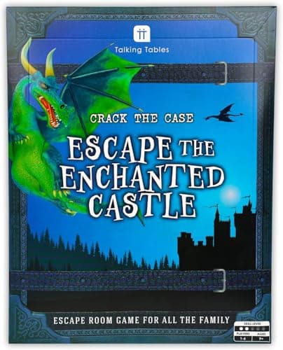 Talking Tables Enchanted Castle Escape Room Game for Kids Rescue The Dragon Puzzles Clues QR Codes Music Family Games Adults Brain Teaser Puzzles Ages 9 16 Players