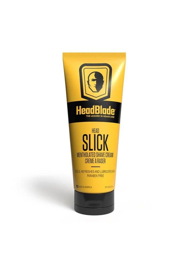 HeadSlick Shave Cream 8 oz for Smooth Headshaving for Bald Men, Helps with Irritation, Redness, & Razor Burn