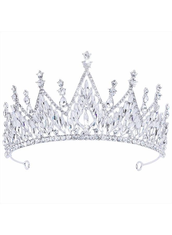 Silver Tiaras and Crowns for Women Halloween Gothic Tiara Crown Prom Queen Crowns for Women Quinceanera Princess Crown Tiaras for Girls Pageant Birthday Party Crown Wedding Headpiece Tiaras for