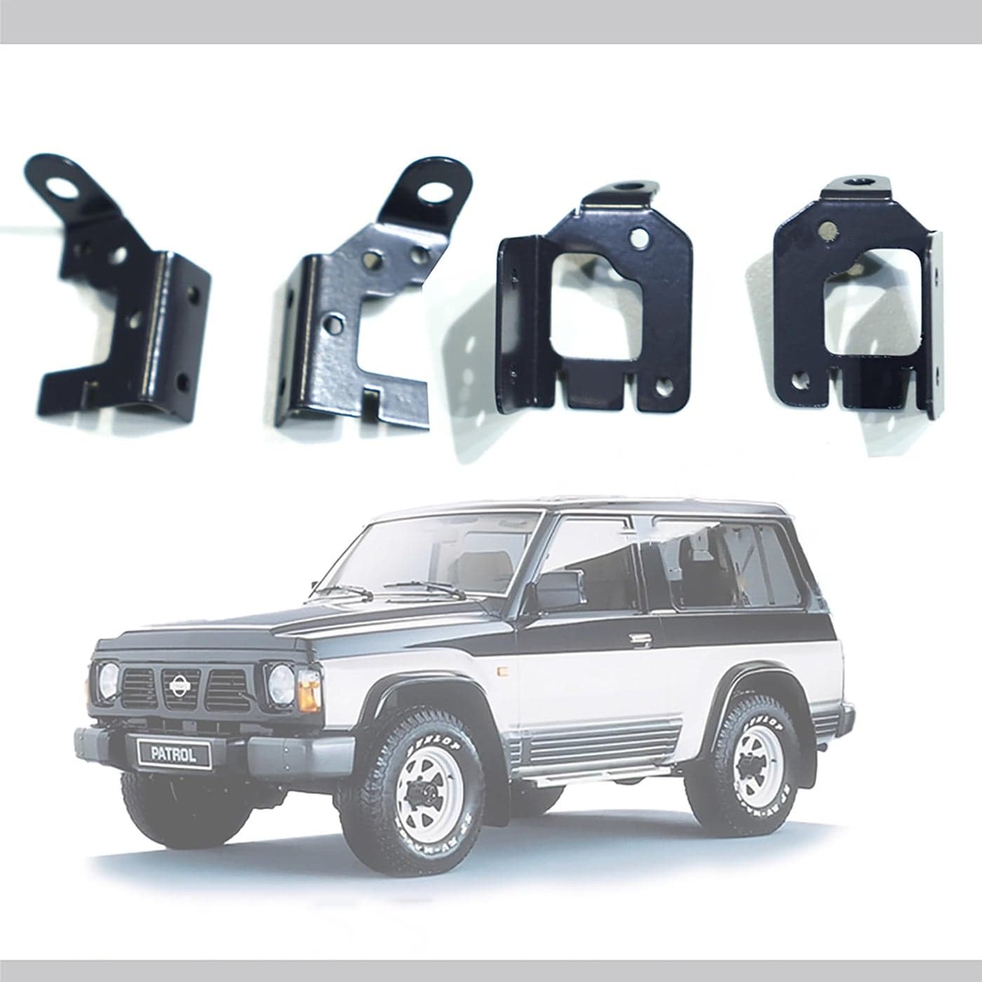 Aosseiye Front Door Handle Reinforcement Accessories Fit for Nissan Patrol Y60 Interior Door Handle Enhance Metal Y60 Modification
