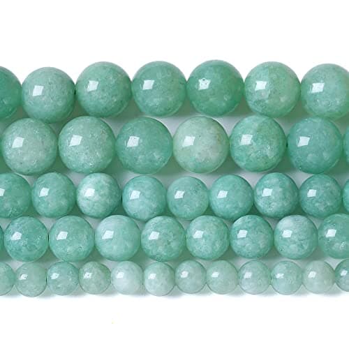 6mm 60pcs Natural Stone Burmese Jade Beads for Jewelry Making DIY Bracelet Crystal