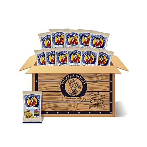 Pirates Booty Aged White Cheddar Cheese Puffs GlutenFree Kids Snacks 1oz 12ct