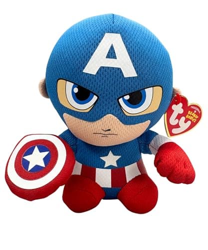 Ty Captain America Plush BlueRedWhite Regular