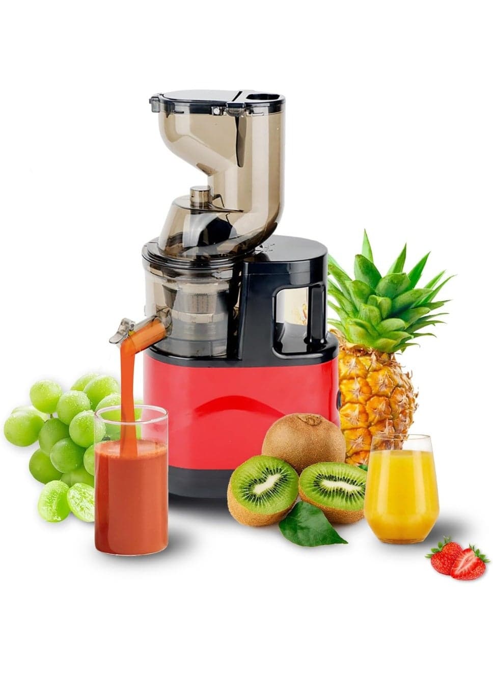 Slow Masticating Juicer â Cold Press Juicer with Extra Wide Feed Chute, High Juice Yield, Quiet Motor, BPA-Free for Fruits & Vegetables for Summer Juice