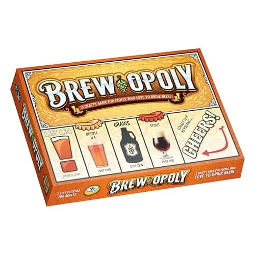 Late for the Sky BrewOpoly Adult Beer Board Game OpolyStyle Property Trading for 26 Players Ages 21 Party Strategy Game for Beer Lovers and Hilarious Gift
