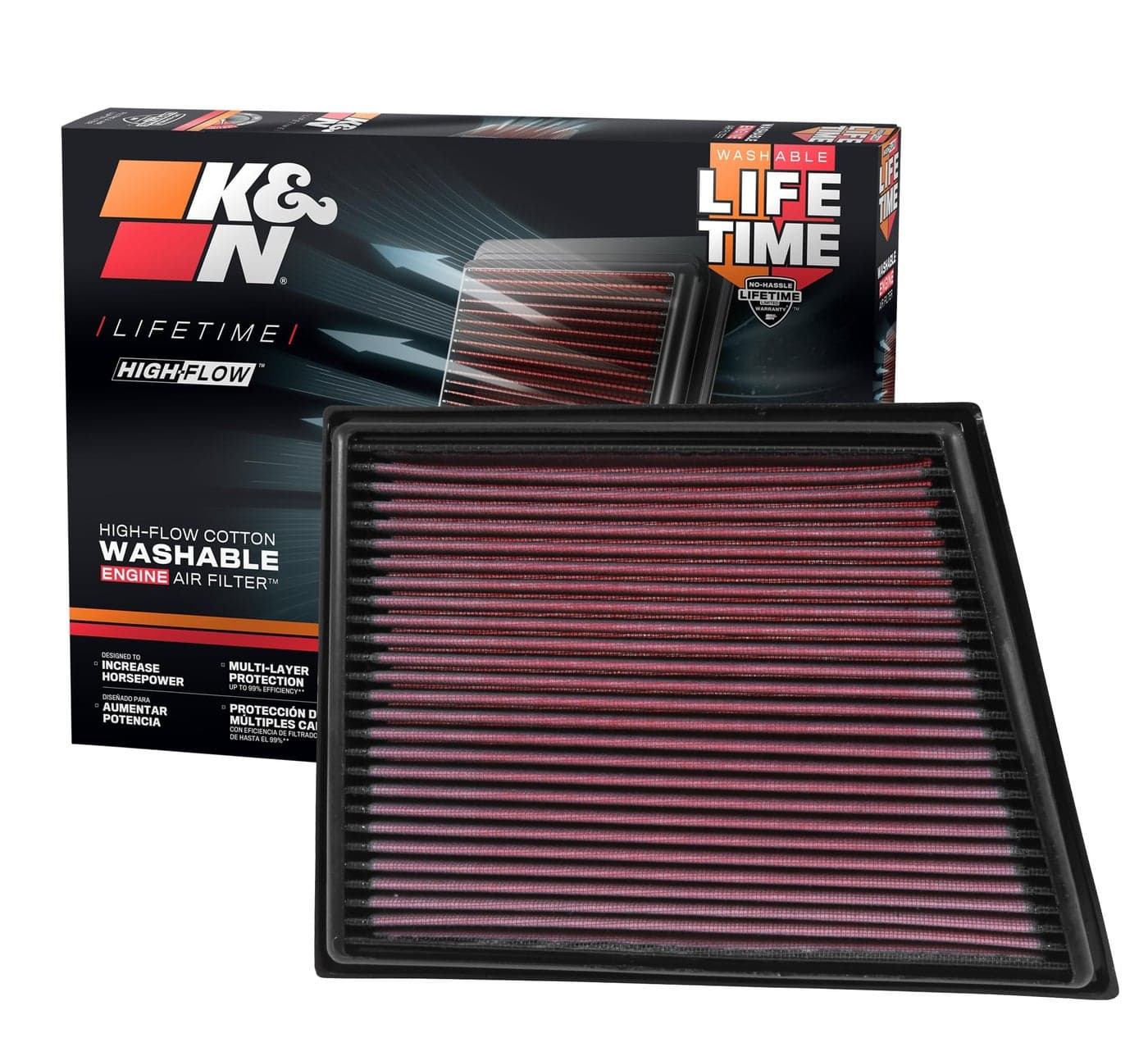 KN HighFlow Original Lifetime Engine Air Filter Increase Power Premium Washable Compatible with 20142024 BMW See Product Description for Select Models 333025