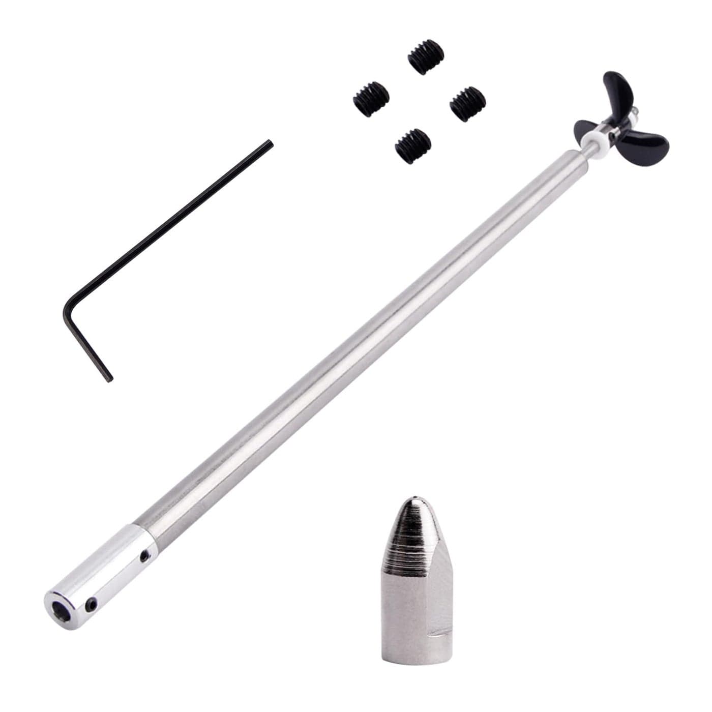Fielect Drive Shaft w Propeller and Universal Joint for RC Boat L200mm Shaft L150mm Sleeve D36mm Propeller Fit for 3mm Motor Shaft