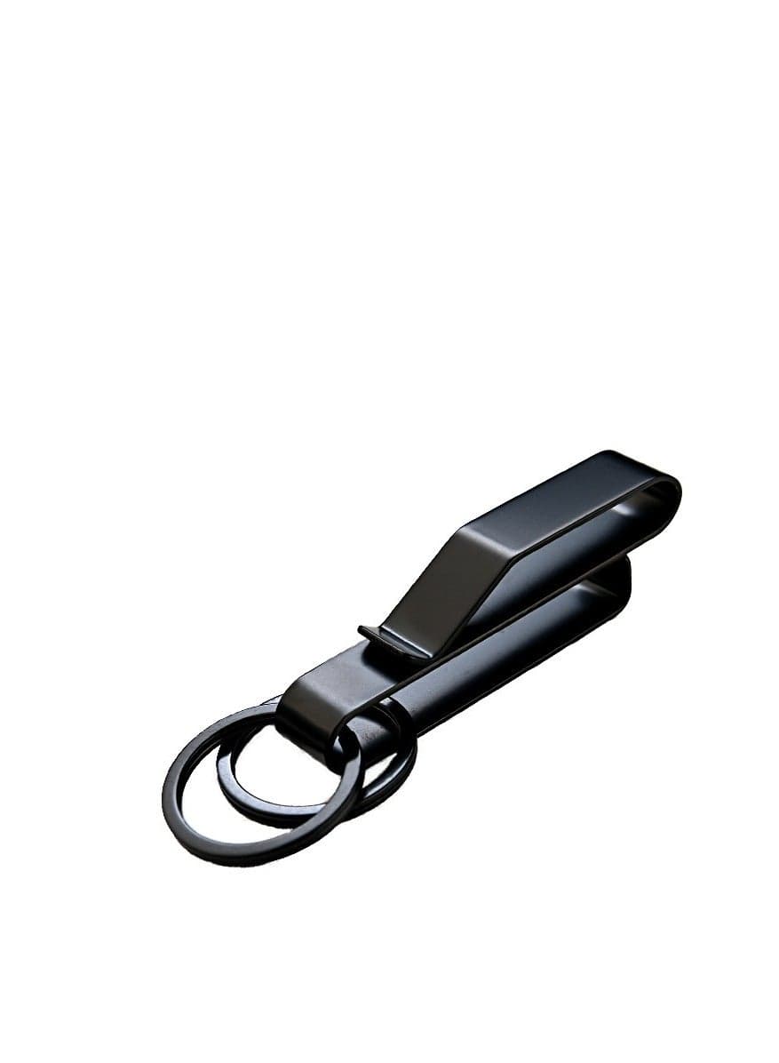 Duty Belt Key Holder Stainless Steel Tactical Loop for Police Fire Agencies Fits 1.5-2.25 Inch Belts Includes 3 Holders and 6 Detachable Rings