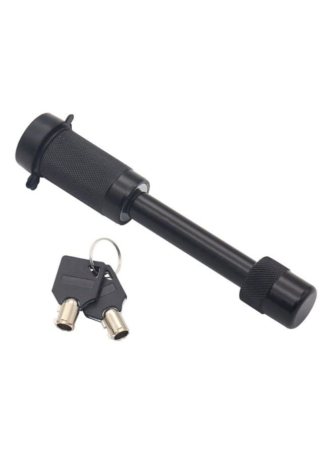 Trailer Hitch Lock, Trailer Hitch Receiver Locking Pin, Anti-Theft Tow Hitch Lock with Waterproof Cap and 2 Keys, Convenient Hitch Lock for Tow Truck Boat, Car Accessories (Black)
