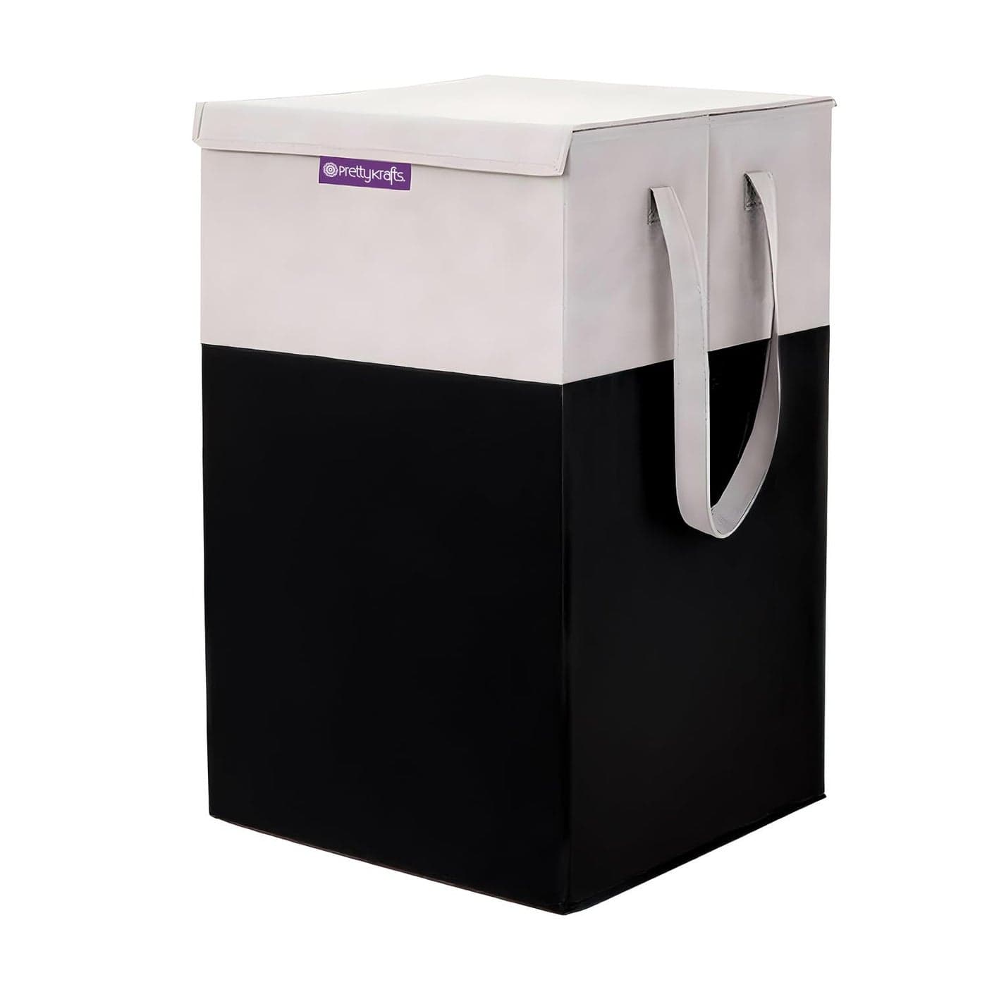 75 LTR Laundry Basket for Clothes with Lid Garment Protector Cover Foldable Laundry Bag for Clothes Clothes Basket Basket for Clothes Storage 36x36x53cm Black Multi0027