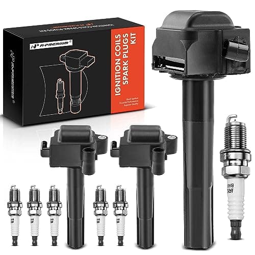 A-Premium Ignition Coils and Spark Plugs Kits Compatible with Toyota Camry 1996-2001, Sienna 1998-2000, Avalon 1996-1999, Solara 1999-2003 & Lexus ES300 1996-2001, 3.0L, Set of 3