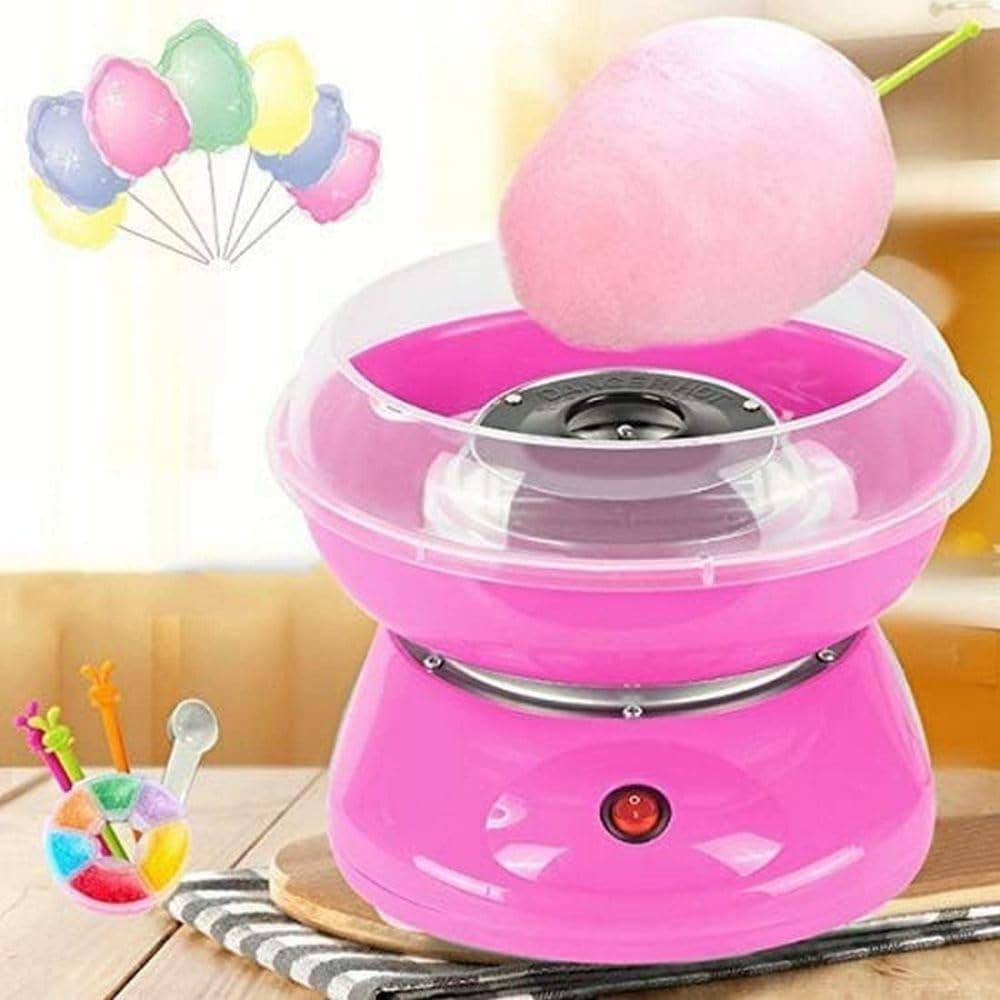 AJARVAR Cotton Candy Maker Machine Electric Sugar Floss Homemade Hard Sugar Free Candy with Detachable Splash Guard Sugar Spoon 10 Bamboo Sticks for Kids Carnival Party Kitchen Bakery Snacks2