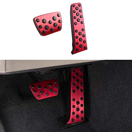 CKE for 8th Gen Camry Compatible with Toyota Camry RAV4 Avalon Highlander Sienna Venza bZ4X Prius Crown for Lexus ES LS Car Pedals Foot Pedal Covers Brake and Gas Pedal Pads -Red