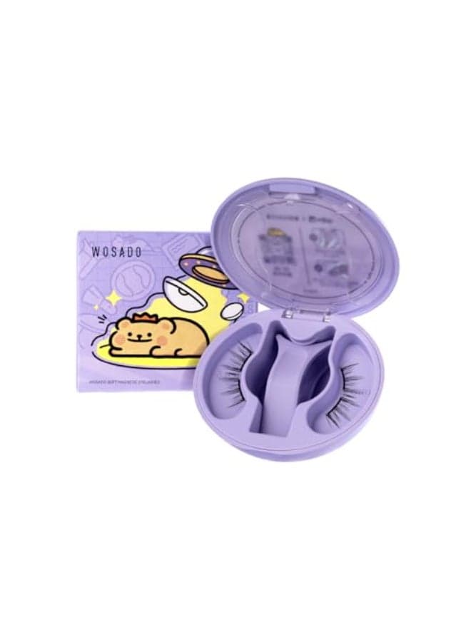 WOSADOBearisBug Soft Magnetic Eyelashes Kit with Aapplicator No10 Ultra Black 215mm Reusable Gluefree Magnetic Lashes Crueltyfree False Lashes Waterproof Lightweight Suit for Heavy Makeup