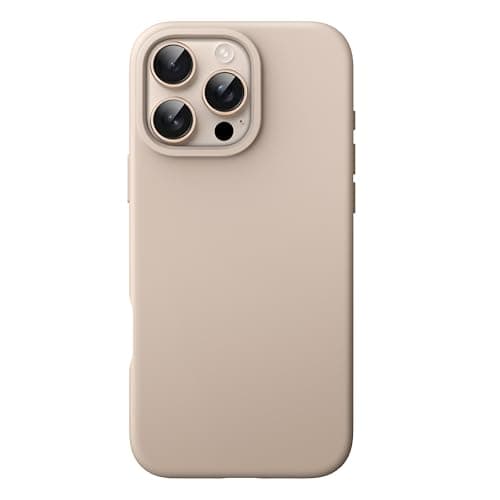 JETech Liquid Silicone Case for iPhone 16 Pro 63Inch Silky Soft Touch FullBody Protective Phone Case AntiScratch Shockproof Cover with Microfiber Lining Desert Titanium