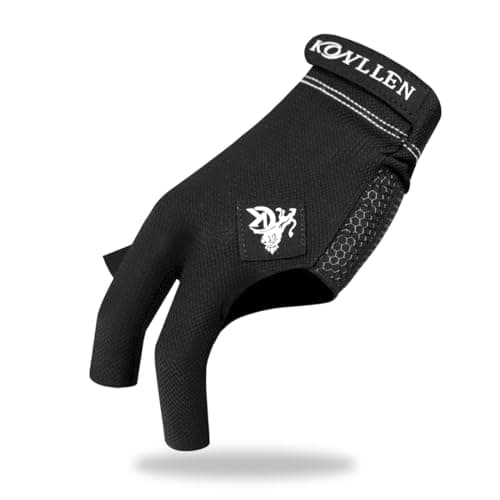 KONLLEN Billiards Gloves for Left Hand/Right Hand L/XL Pool Gloves Professional Non-Slip Adjustable Breathable Snooker Gloves Popular Sizes for Men & Women