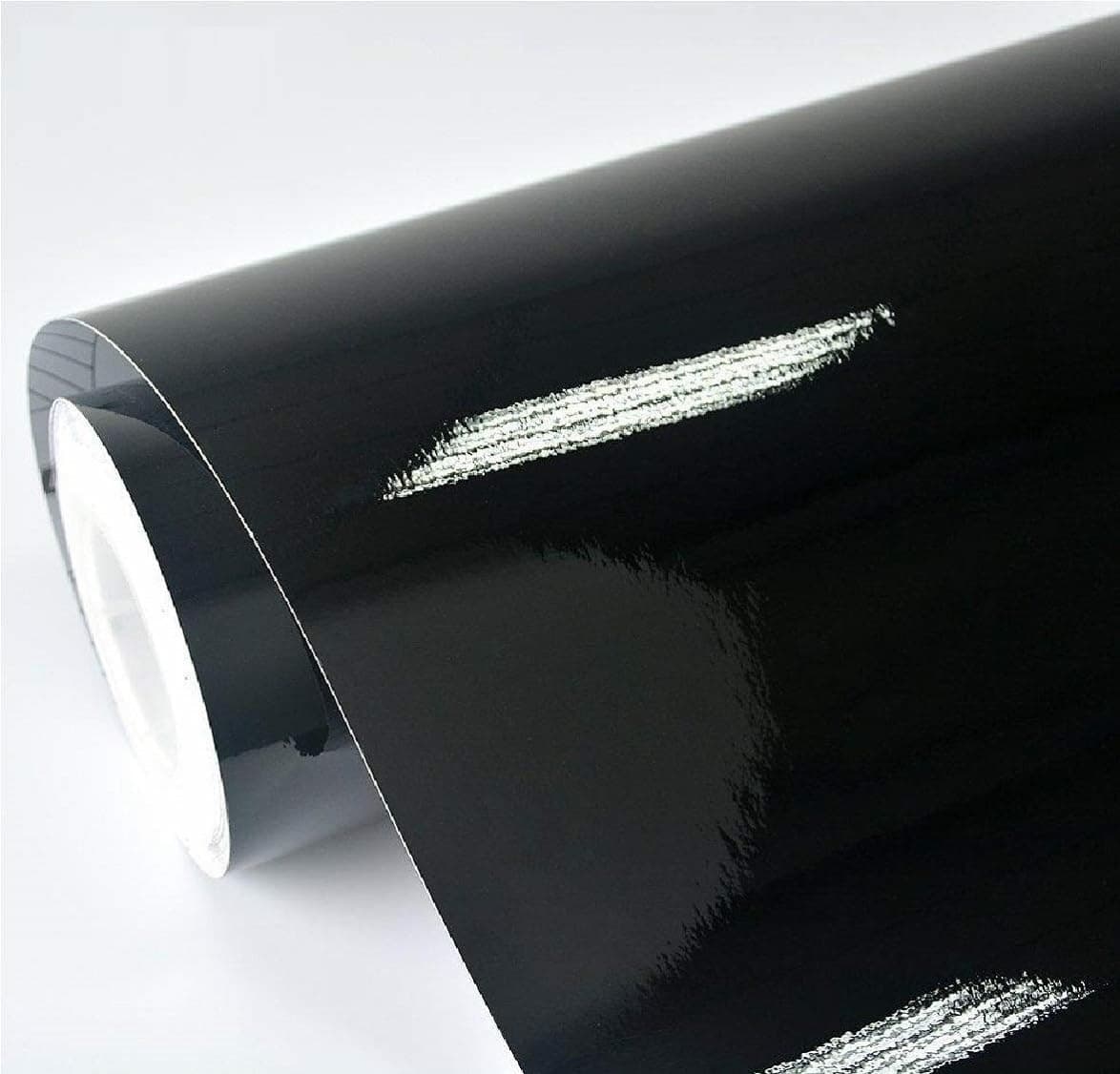 HOME13 Vinyl Wrap Self Adhesive Wrap for Car & Bike Waterproof Vinyl Wrap Sheet Sticker & Decal Roll Film Air Release (12'x'80 Inch, Black_Glossy)