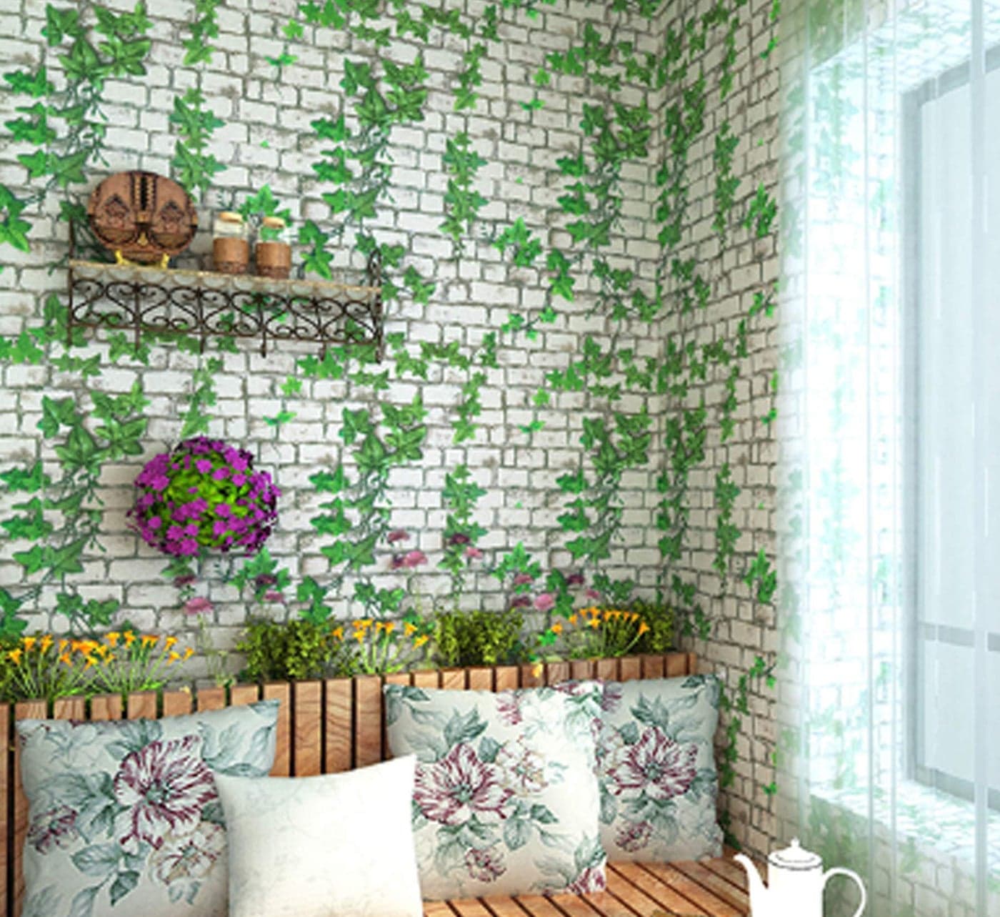 Eurotex Peel and Stick Wallpaper, Self Adhesive DIY Wall Sticker for Bedroom Hall Living Room Kitchen Home & Office, PVC Coated & Waterproof Surface Scratch Resistant – 45 x 600cm