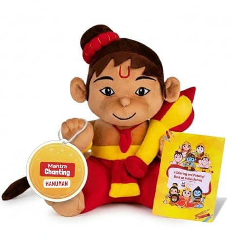 Pandas Box Mantra Chanting Musical Baby Hanuman Plush Toy Best Gift for Kids