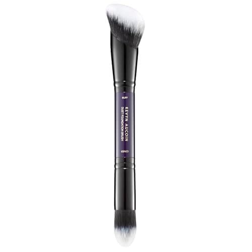 Kevyn Aucoin Duet Foundation Brush Dualended COVER end mimics shape of finger to provide precise foundation application BUFF end designed to bounce buff makeup over the contours of the face
