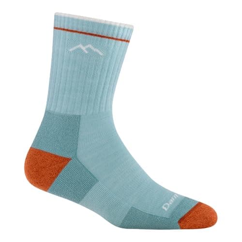 Darn Tough Vermont Hiker Women's Socks - Micro Crew Midweight Merino Wool Hiking Socks - Glacier, Medium
