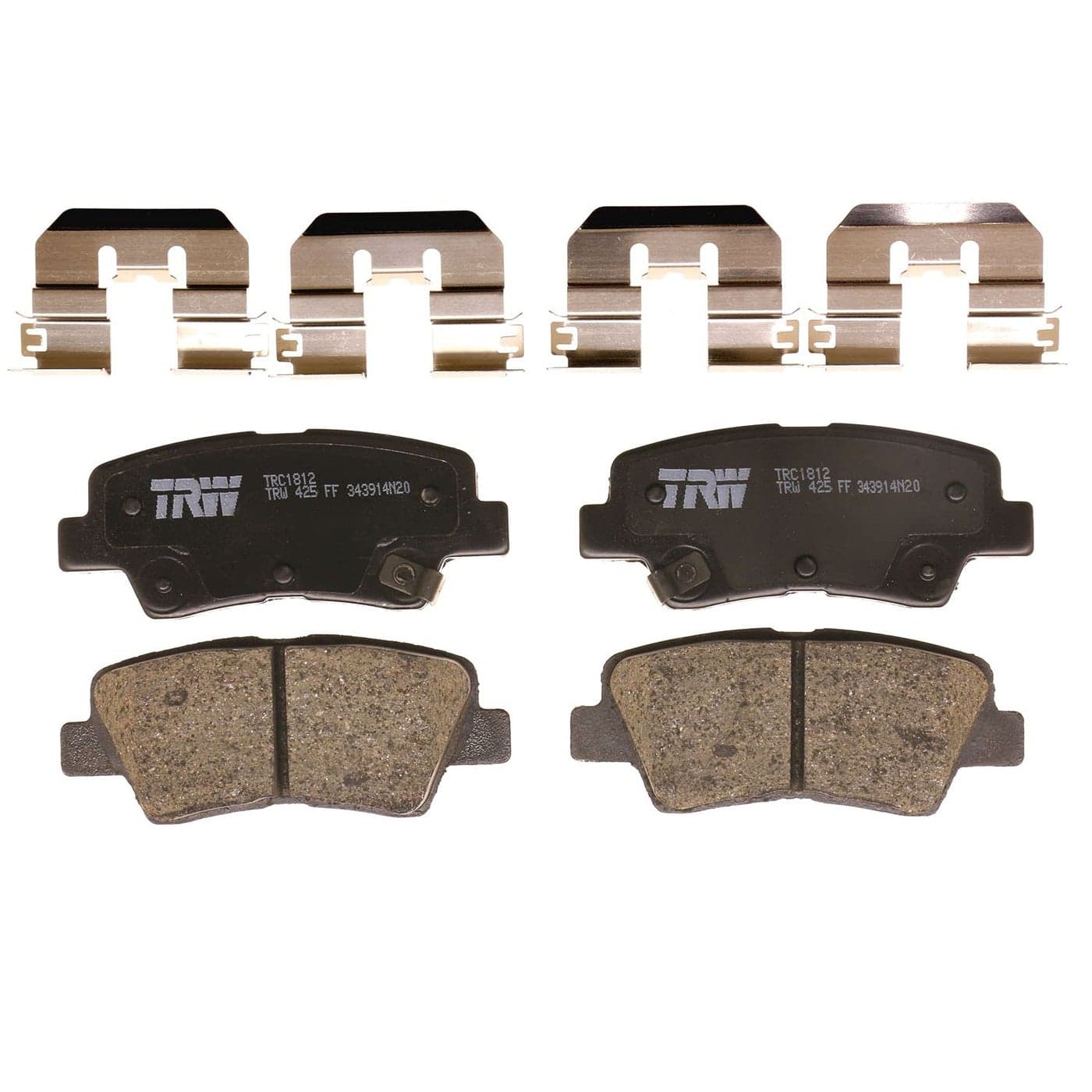 TRW Pro TRC1812 Disc Brake Pad Set For Hyundai Elantra 20172020 Rear And Other Applications