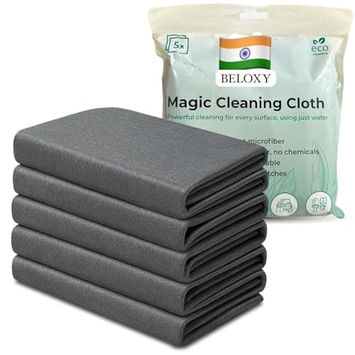 BELOXY 2 Pack Thickened Magic Cleaning Cloth, 2025 New Reusable Microfiber Glass Cleaning Cloths, 30X30 CM Lint-Free Cleaning Cloth Streak-Free Miracle Cloth for Tea Towels, Cars, Window (2)