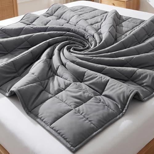 Smart Queen Weighted Blanket for Adults and Couple (60x80, 20lbs) Queen Size Large Soft Heavy Blanket Machine Washable for Fall, Bedding &Sleeping with Premium Glass Beads (60x80 | 20lbs Grey)
