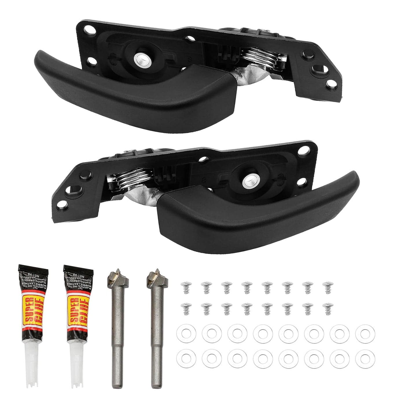 Interior Door Handle Kit FrontRear LeftRight PassengerDiver Side Compatible With 0714 Chevy Silverado Tahoe Suburban Avalanche GMC Sierra Yukon Cadillac Escalade Replaces 20833602 20833606