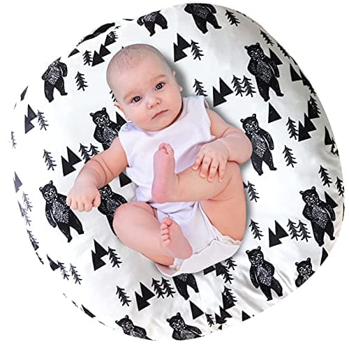 Baby Lounger Cover Bear Newborn Lounger Cover for Boys Snugly Fit Infant Lounger for Baby Infant Removable Slipcover Animal Breathable Reusable Lounger Pillow Not Included