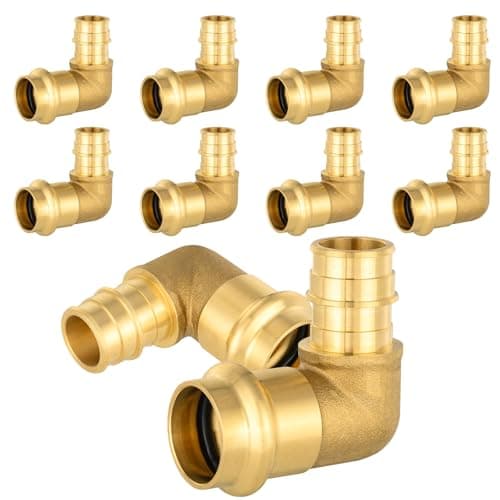 Pack of 10 EFIELD 34 Copper Press X 34 PEXA Expansion Elbow Brass Fitting For Copper and PexA Pipe ConnectionPRESS097