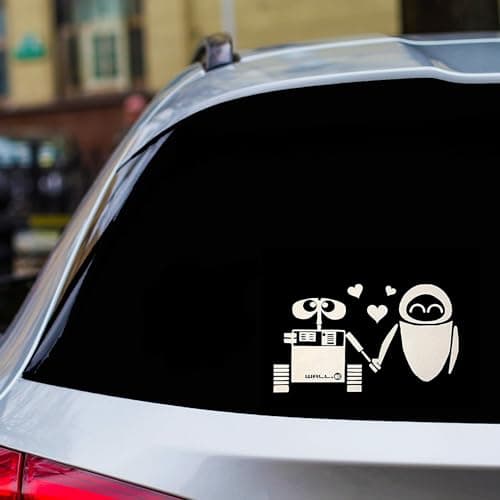 H-TRADINGS Love Wall-E White 7 Inches Approx Cars, Jet Ski,Pontoon, Walls,Laptop,Die-Cut Vinyl Stickers Decals Vans SUV,Trucks, Windows,Bumper