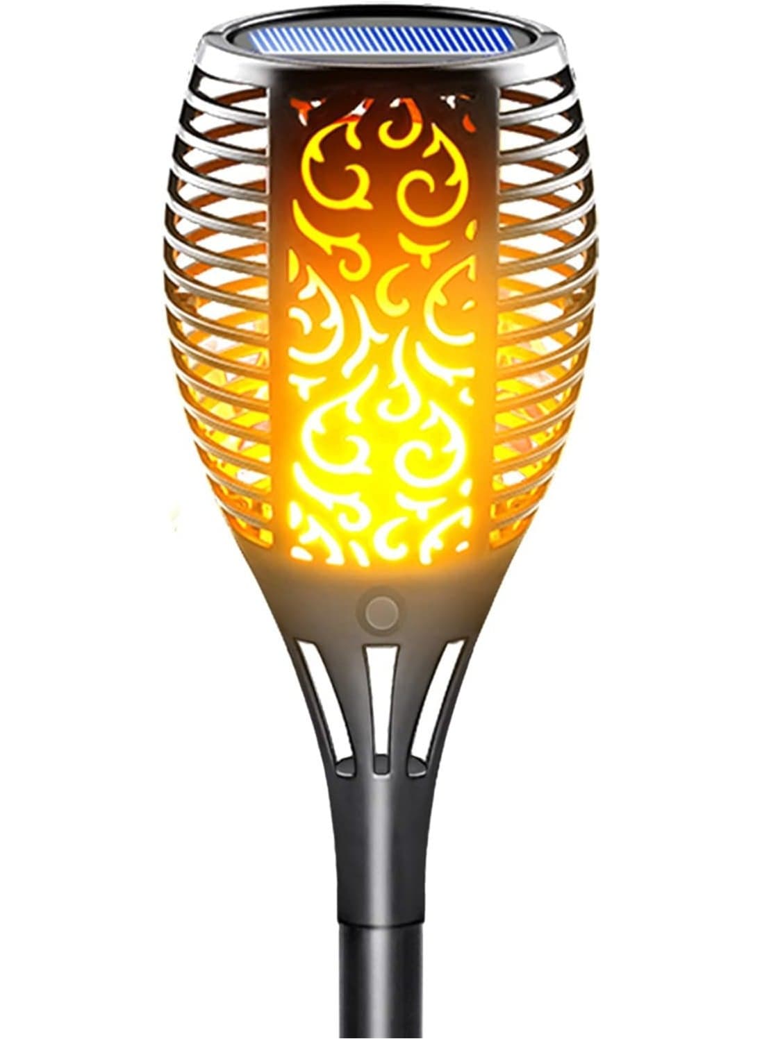 Solar Torch Lights, Waterproof Flickering Flame Solar Torches Dancing Flames Landscape Decoration Lighting Dusk to Dawn Outdoor Security Path Light for Garden Patio Deck Yard Driveway, 1 Pack