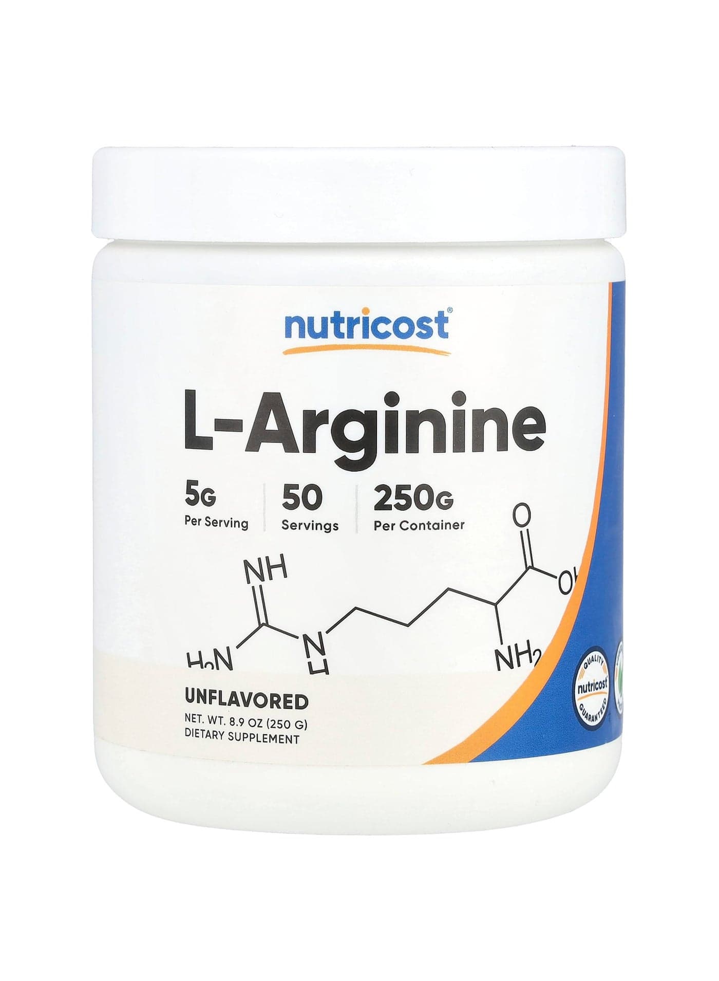 L-Arginine, Unflavored, 8.9 oz (250 g)